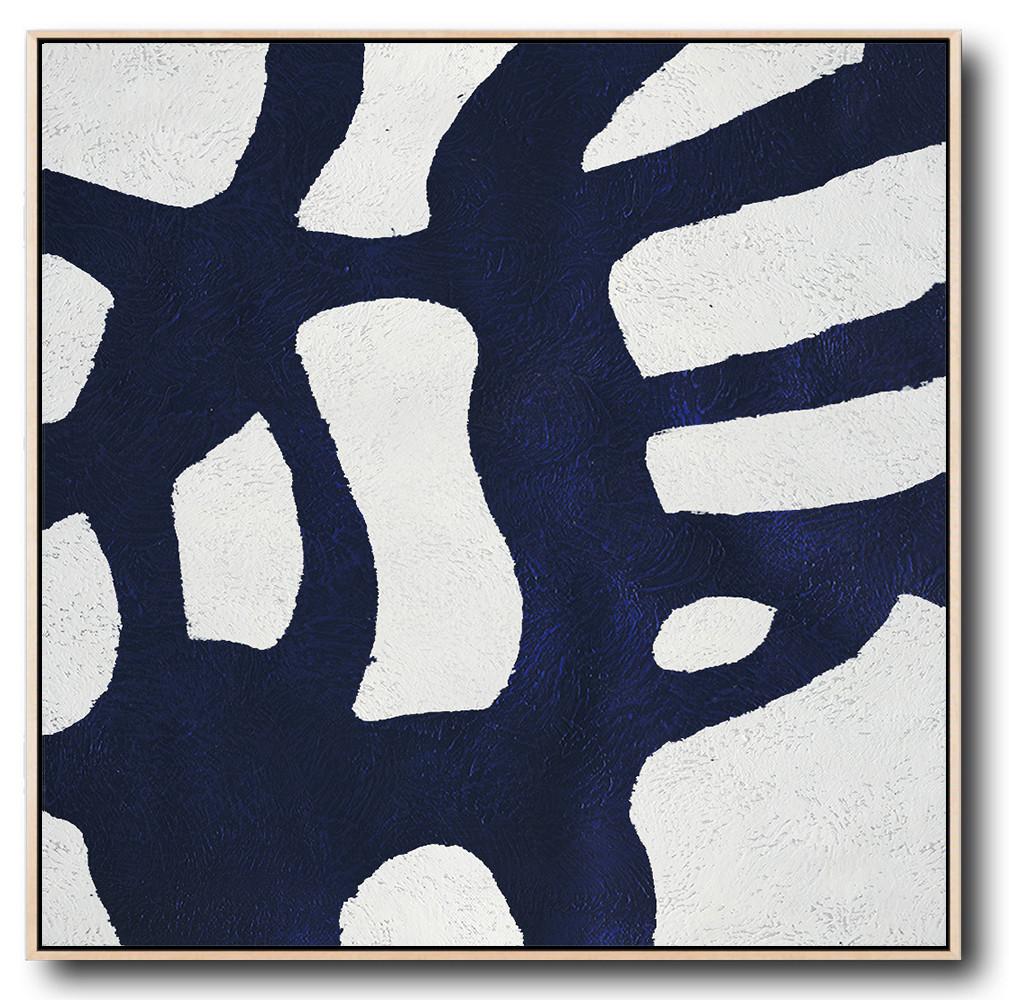 Navy Minimalist Painting #NV107A - Click Image to Close